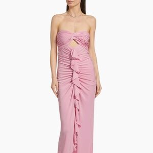Cinq a Sept Strapless Ruffled Dress